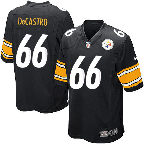 Youth Elite David DeCastro Nike Jersey Black Home - #66 NFL Pittsburgh Steelers